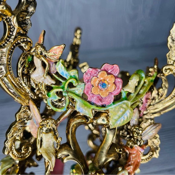 RARE Kirks Folly Fairies Bunny Candle Holder Stand  Fairyland Fantasy Magical - Picture 13 of 16